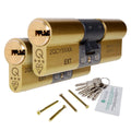 Greenteq 3 Star Gold Keyed Alike 45/55 Cylinder. Door lock with keys. 