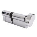 Silver Mila Breaksafe 55/45 Thumbturn Cylinder door lock.